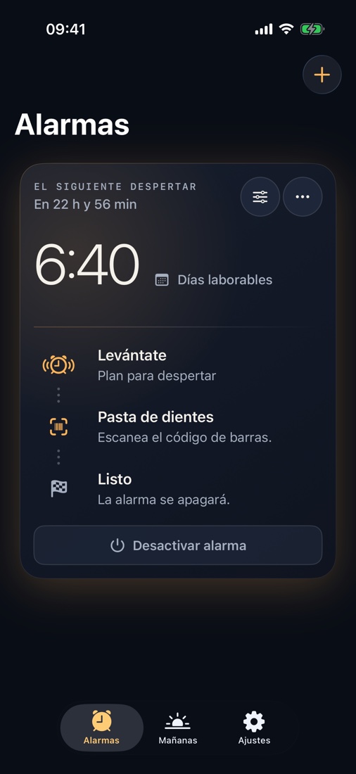 Un iPhone apagado o sin batería no puede sonar. Para citas críticas, utiliza también una alarma independiente.