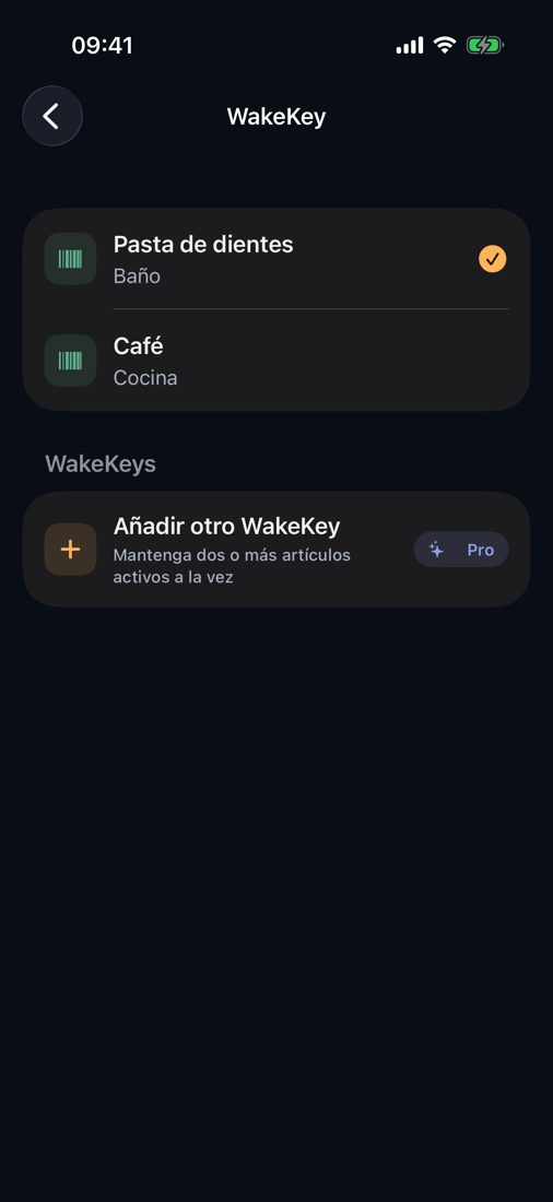 La pasta de dientes, el café, el champú o las vitaminas pueden ser un WakeKey. No hay nada que imprimir.