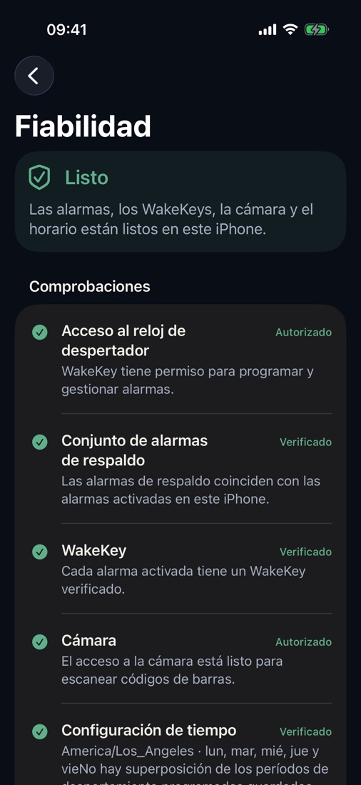 Escanea un tubo de dentífrico, un paquete de café o un bote de champú para levantarte. Añade otra comprobación si vuelves a dormirte. Sin cuenta, anuncios ni seguimiento.