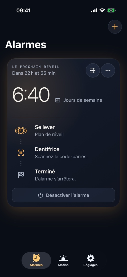 Un iPhone éteint ou complètement déchargé ne peut pas sonner. Pour un événement critique, utilisez aussi une alarme indépendante.
