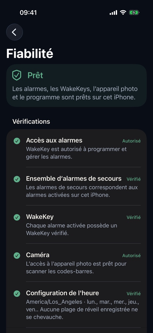 Scannez dentifrice, café ou shampoing et levez-vous. Ajoutez un second contrôle si vous vous rendormez. Sans compte, publicité ni suivi.