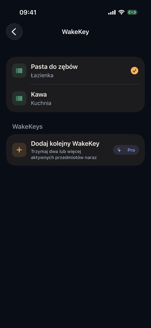 Pasta do zębów, kawa, szampon lub witaminy mogą być WakeKey. Nie musisz nic drukować.